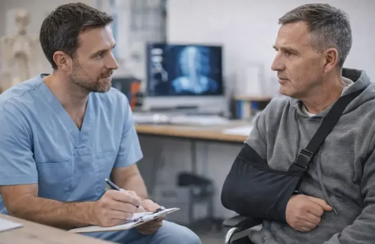 Physiotherapist consultation after accident injury, Oakville